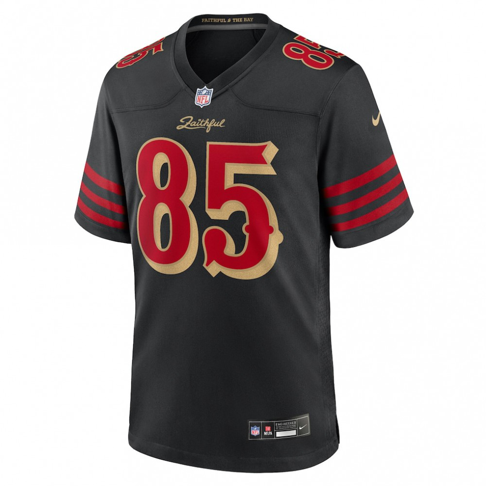 George Kittle San Francisco 49ers Nike 2025 Rivalries Collection Game Jersey - Black-GridironStore